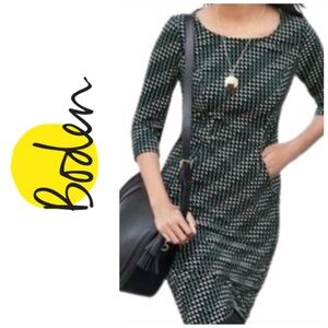 Boden Hannah corduroy dotted print midi dress